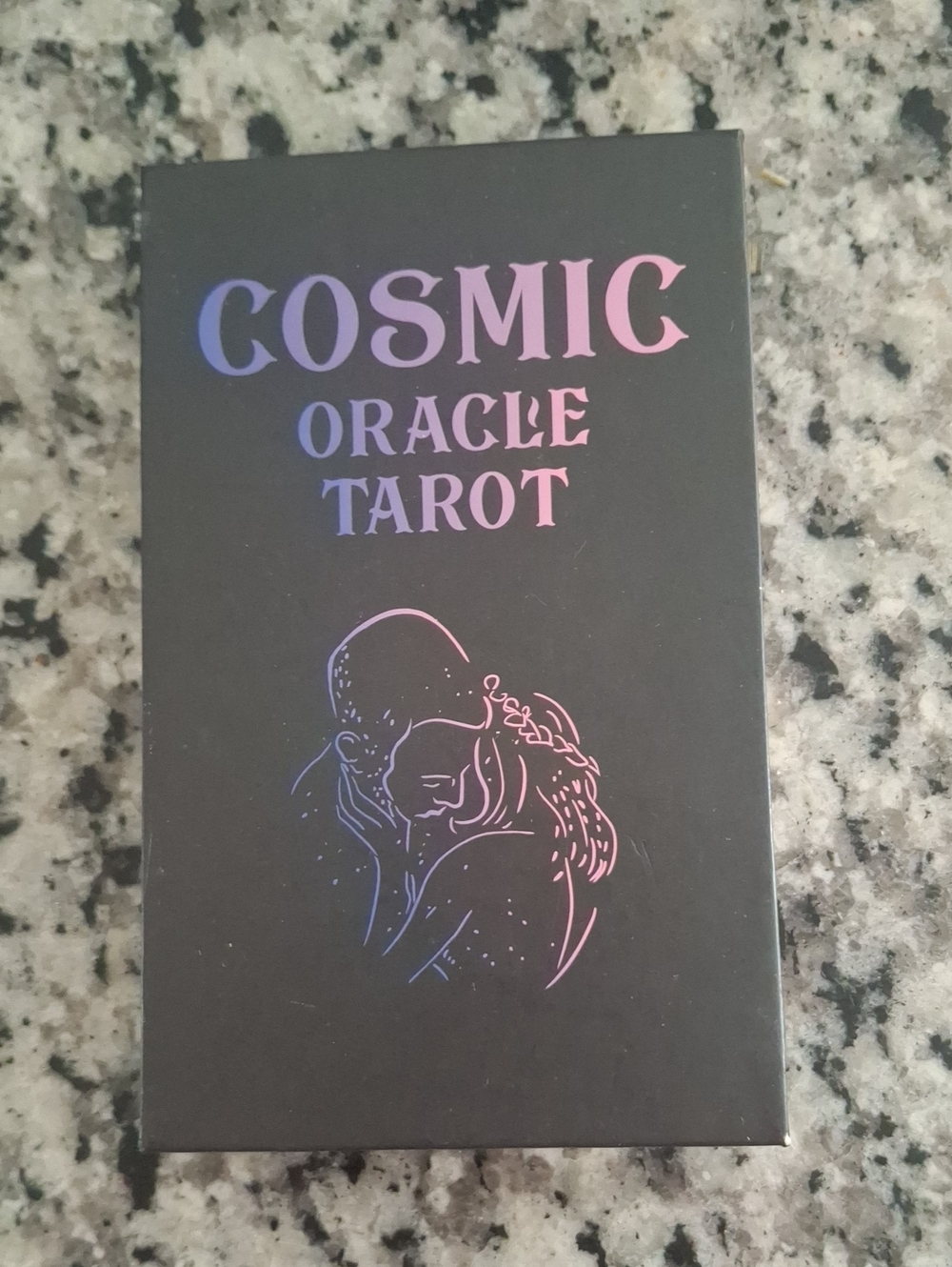 Oracle Tarot Wall Art - Black with Holographic Pink/Purple Accent